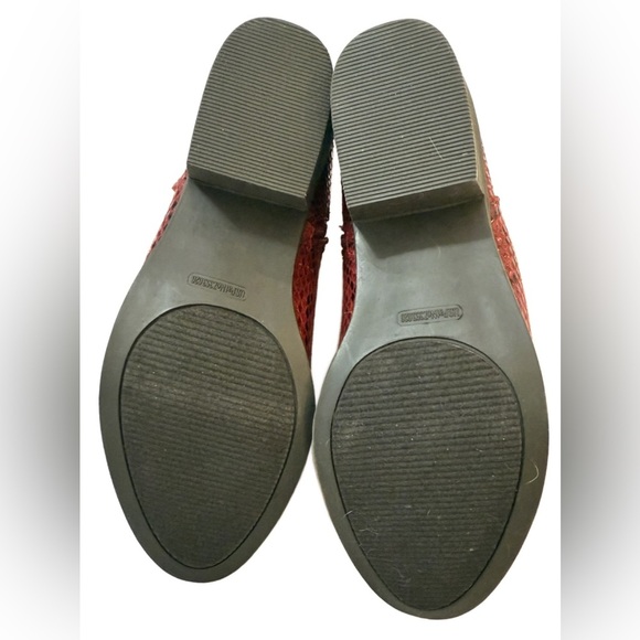 Rampage Red Snake Print Cowboy Ankle Boots NWOB Size 8 - Picture 5 of 6